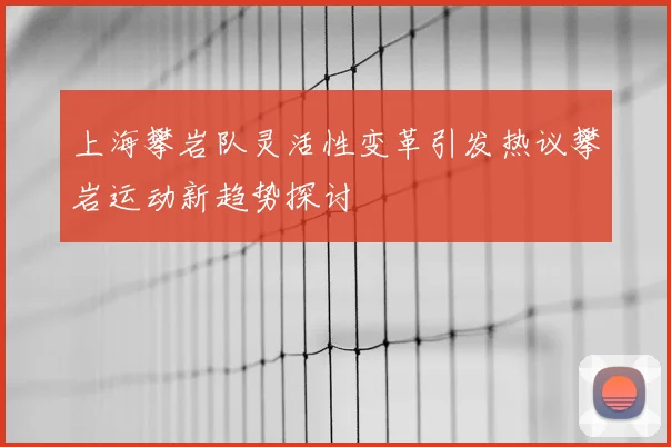 上海攀岩队灵活性变革引发热议攀岩运动新趋势探讨