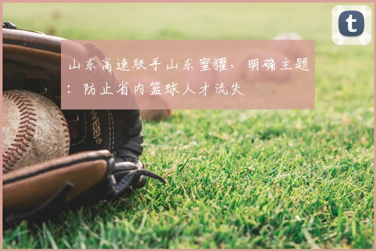山东高速联手山东蜜獾,明确主题:防止省内篮球人才流失